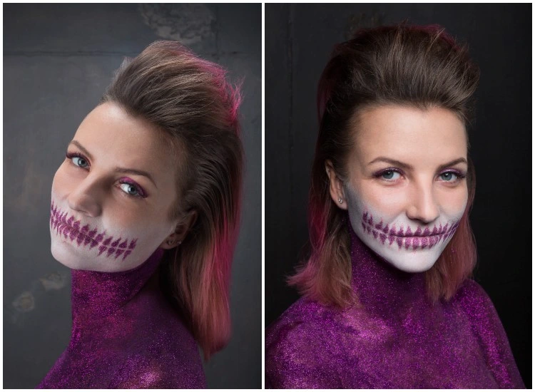 Sugar Skull halbes Gesicht schminken für Erwachsene