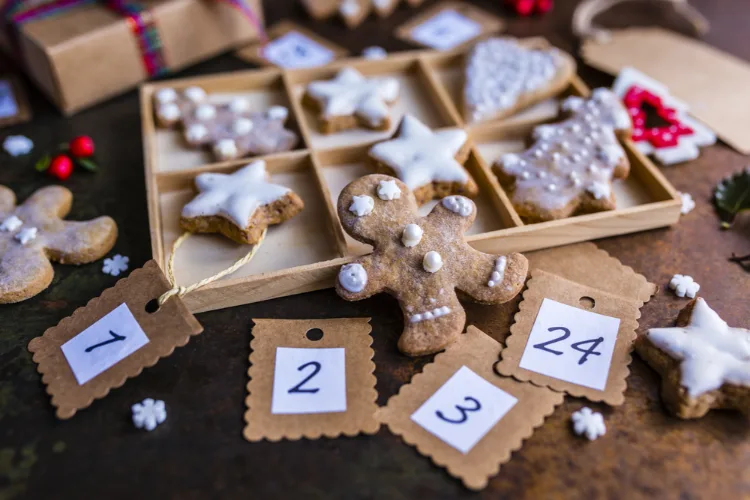 Adventskalender für 2-jährige mit Essbarem befüllen Ideen