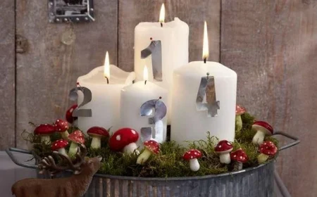 Adventskranz in alter Backform - coole Bastelidee