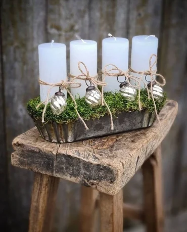 Adventskranz in alter Backform - DIY-Kranz in der Kuchenform