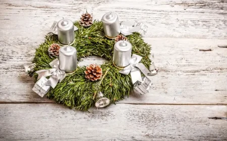 Adventskranz in Silber oder Grau selber machen