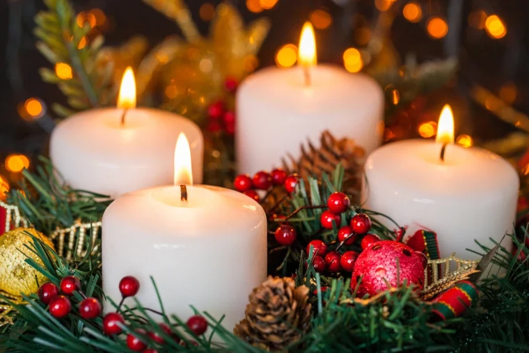 adventskranz in weiß inspiration