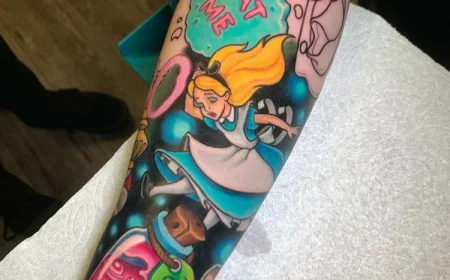 alice im wunderland tattoo mit zitat coole designs