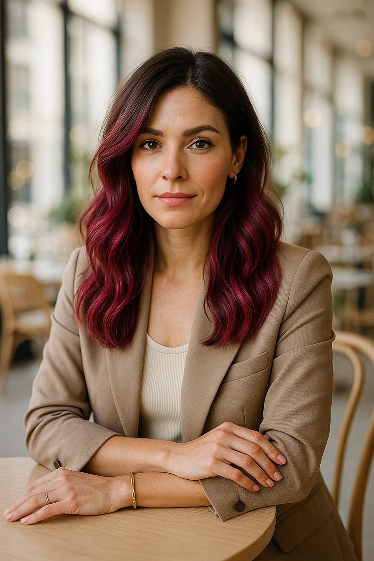 berry balayage haarfarben trends herbst winter 2025