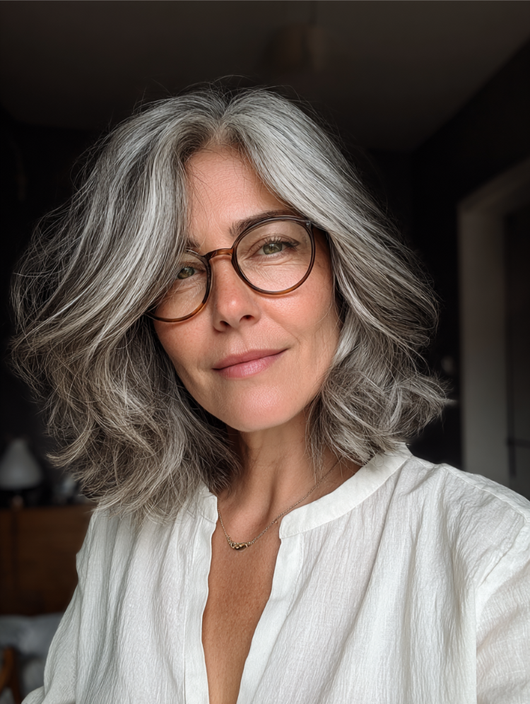 bob frisuren für dickes welliges haar ab 50 für brillenträgerinnen