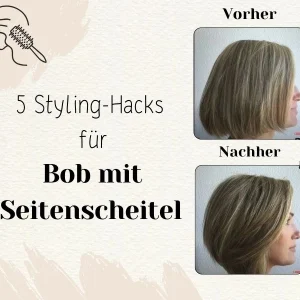 bob mit seitenscheitel richtig stylen profi tipps