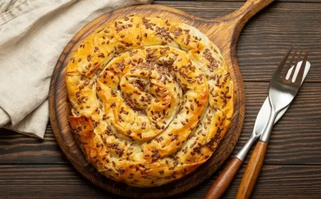 Burek als schneller Snack zu Glühwein