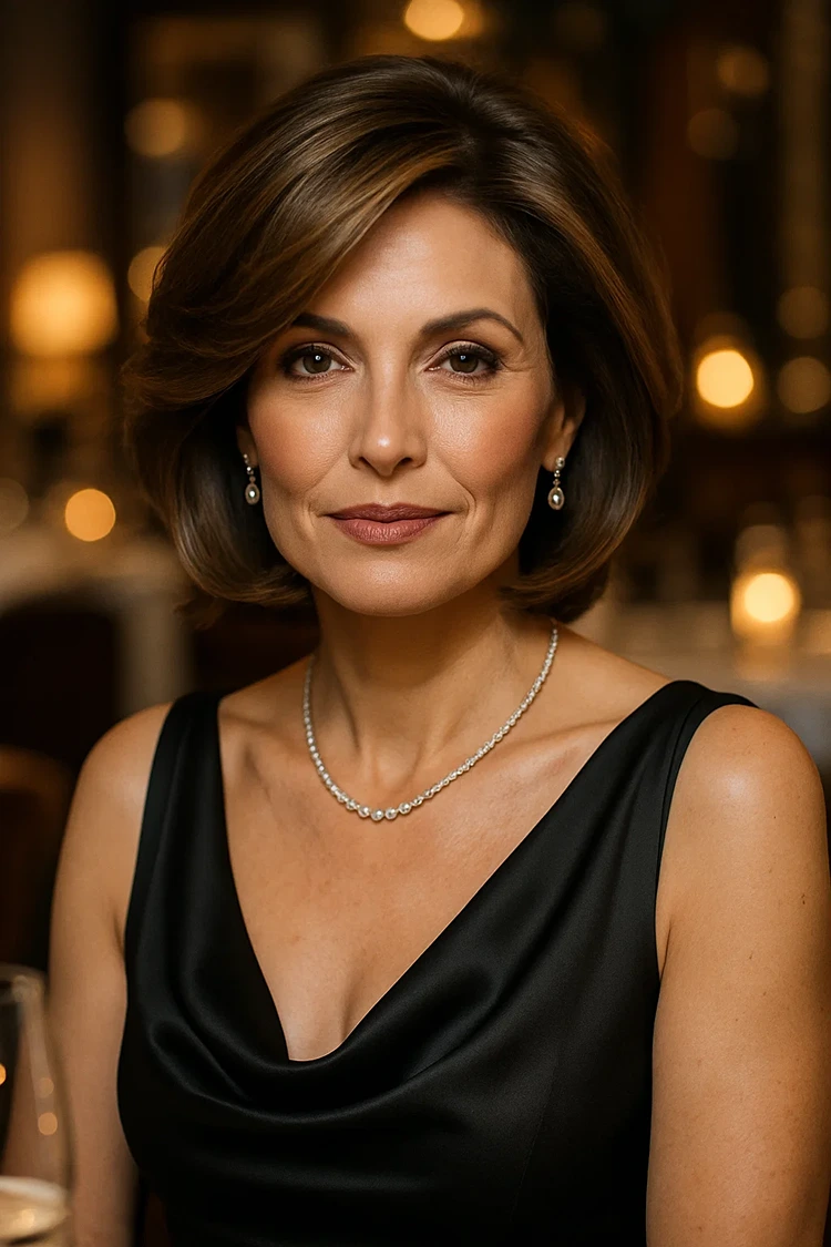 butterfly bob mit seitenscheitel für reife damen