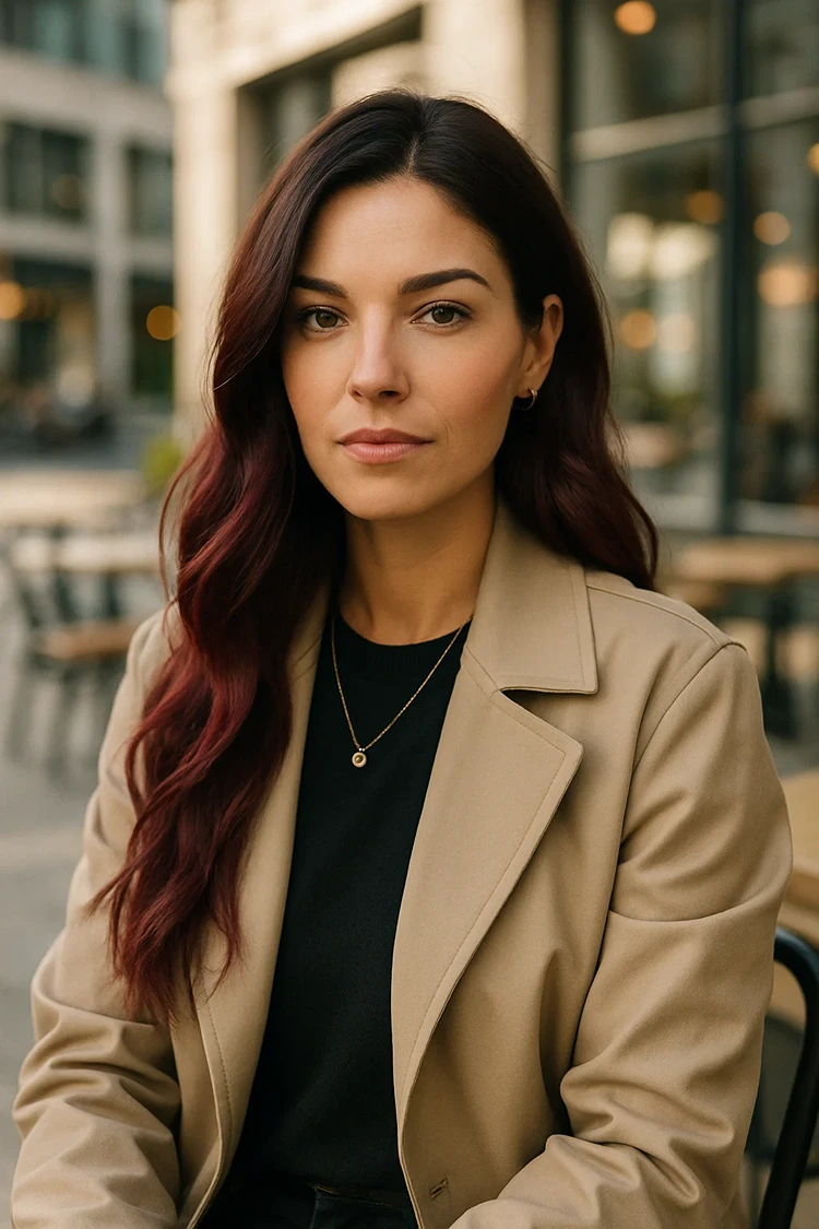 cherry cola haarfarbe trend winter 2025