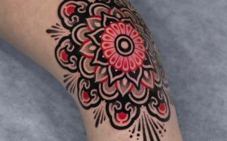 mandala tattoo für das knie ideen für frauen