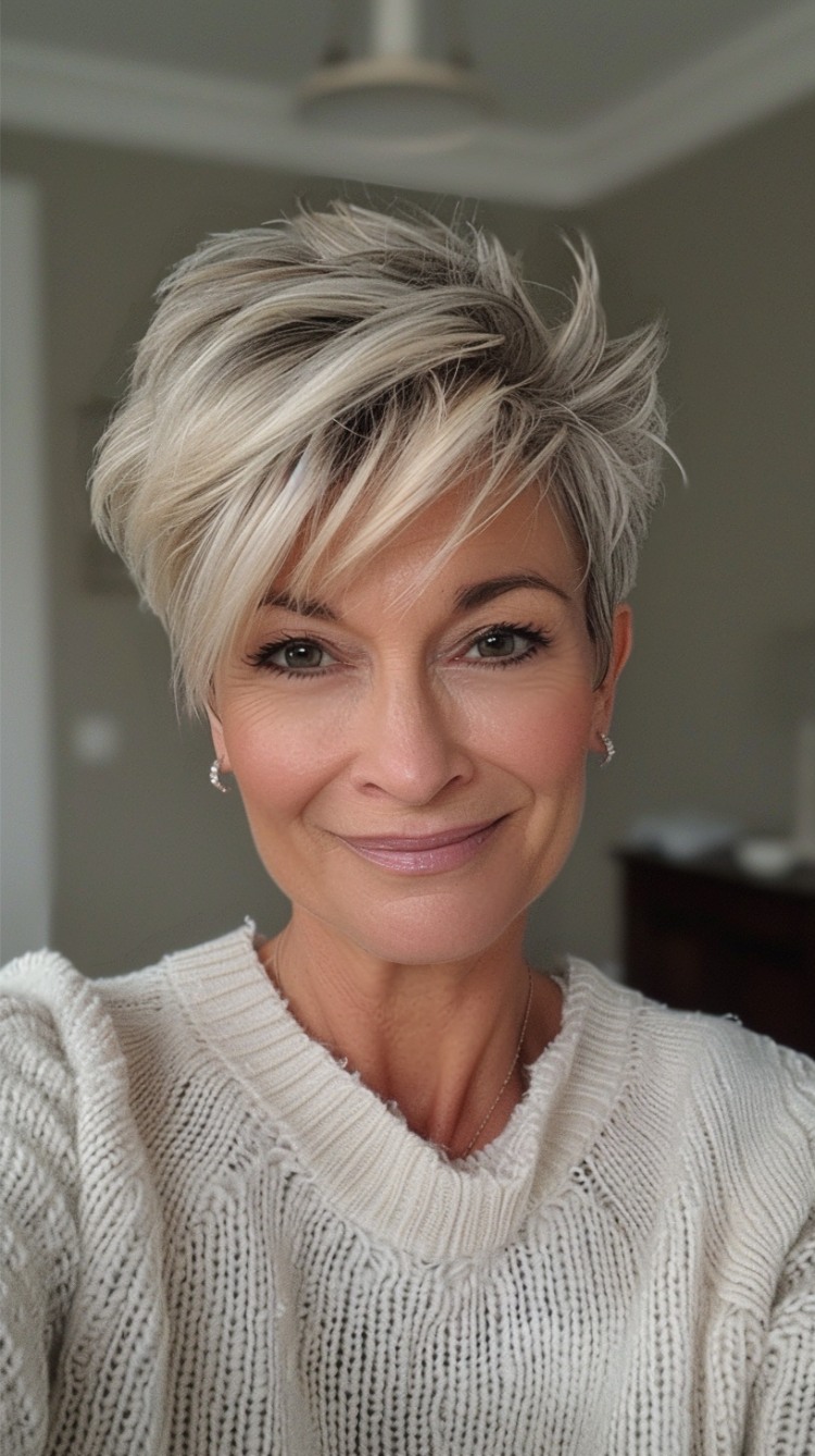 moderner pixie cut für feines haar