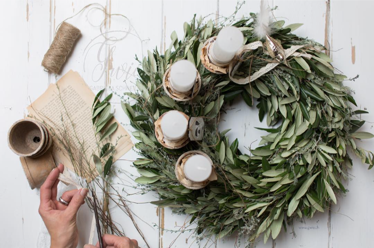 schönen frischen adventskranz machen