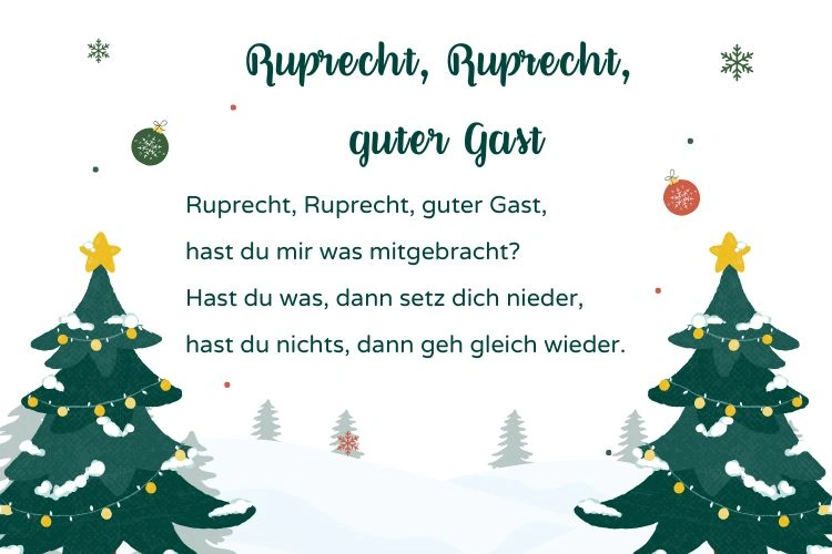 Weihnachtsgedichte für Kinder ab 4 Jahre zum Ausdrucken