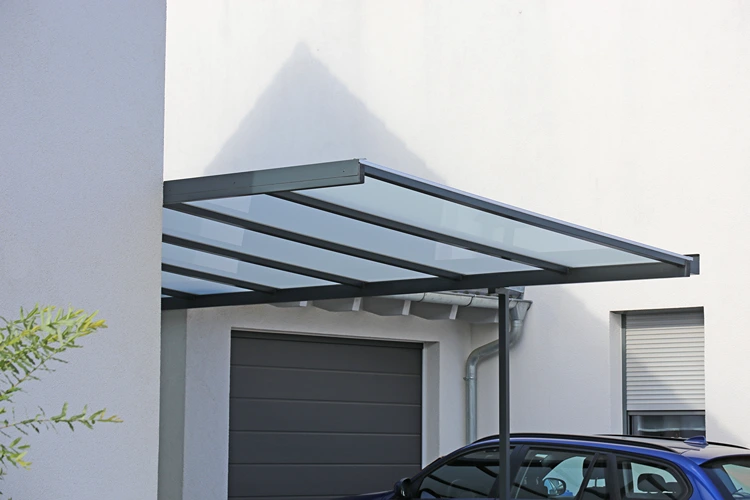 ästhetischer carport mit doppelstegplatten für optimalen wetterschutz