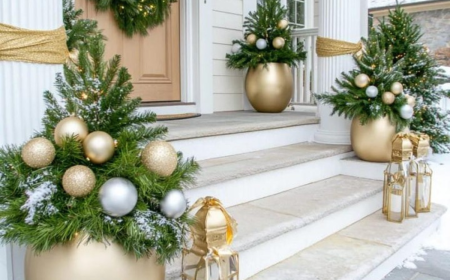 dekoidee für kübel festliche inspirationen für hauseingang und garten