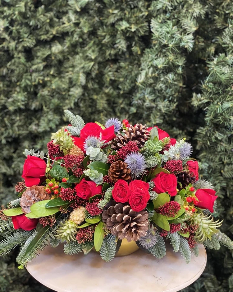holzkiste weihnachtlich dekorieren mit zapfen und naturmaterialien