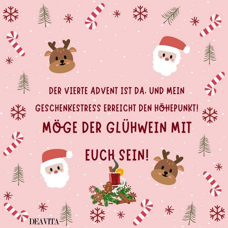 Möge der Glühwein bei all dem Geschenkstress mit euch sein