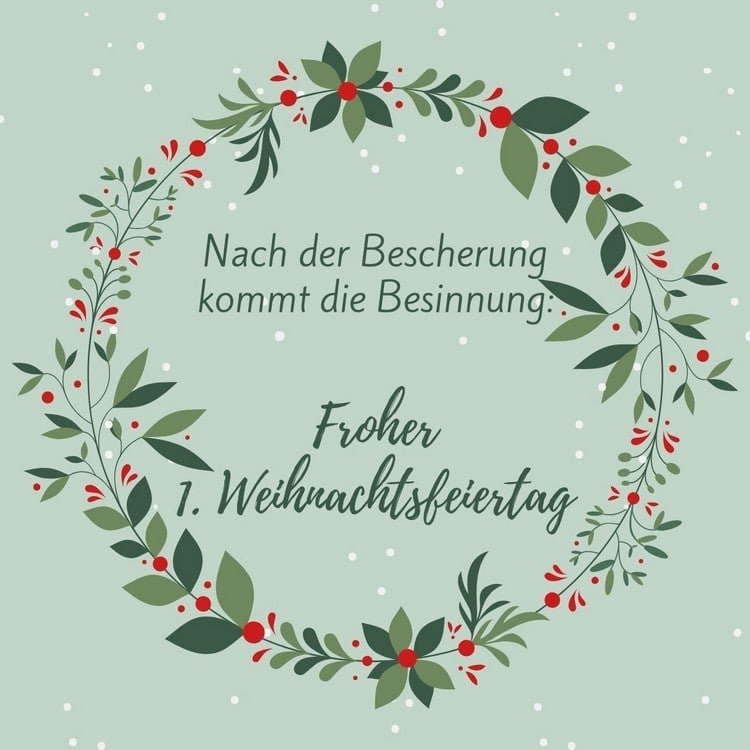 Nach der Bescherung kommt die Besinnung - Früher erster Weihnachtstag