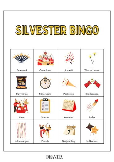 silvester bingo karten