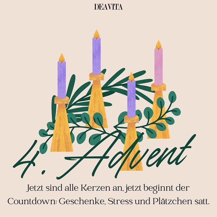 Vier Kerzen brennen und der Countdown kann beginnen