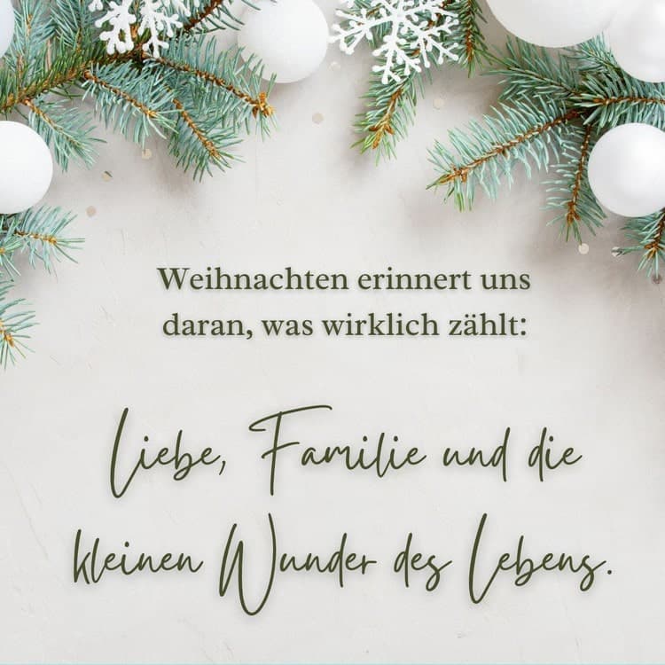 Weihnachten erinnert uns an das, was wirklich zählt