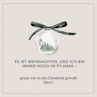 Weihnachten im Schlafanzug, wie das Christkind es gewollt hätte