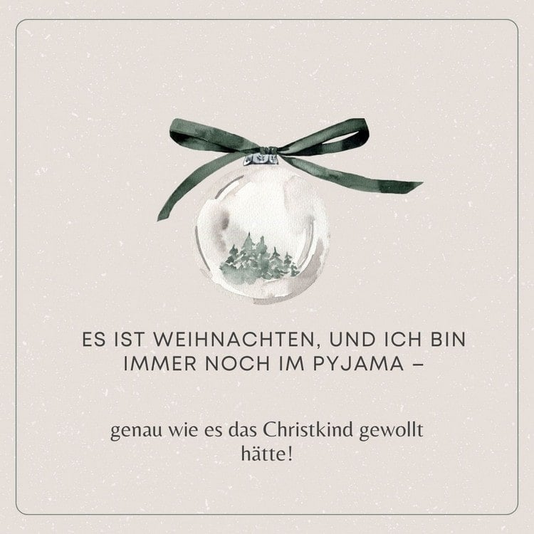 Weihnachten im Schlafanzug, wie das Christkind es gewollt hätte