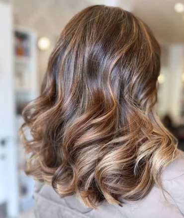 angesagte dunkle balayage