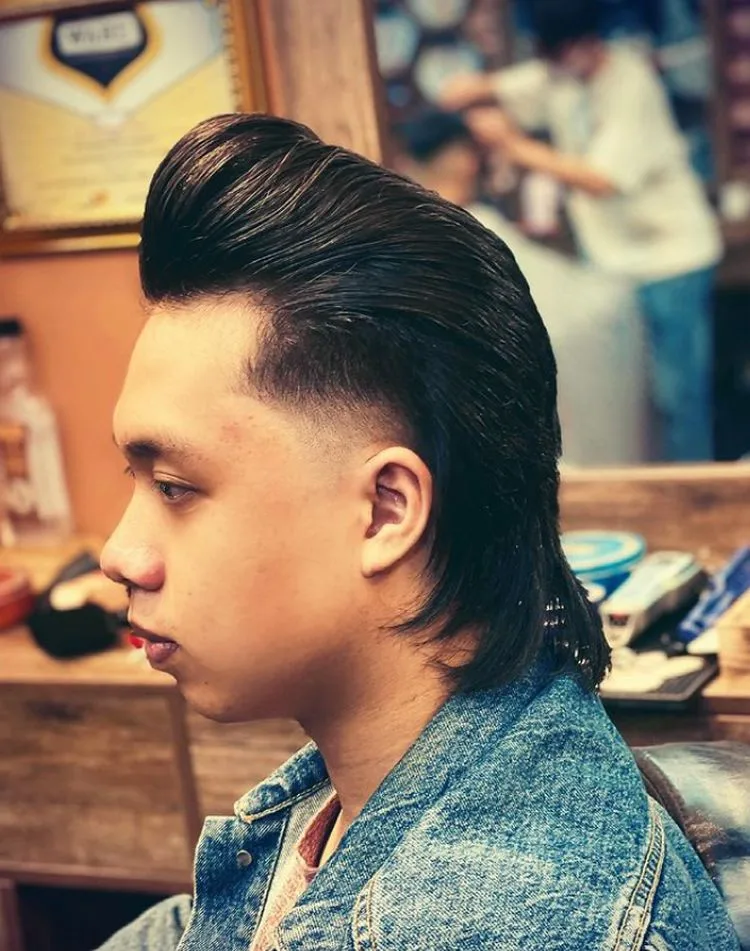 frecher mullet pompadour cut für die mutigen männer