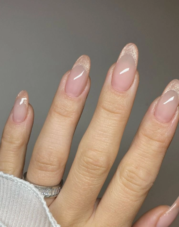 french tips mit glitzer