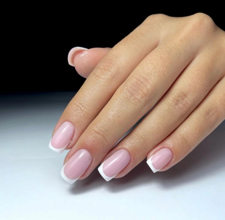 french tips mit rosa basis