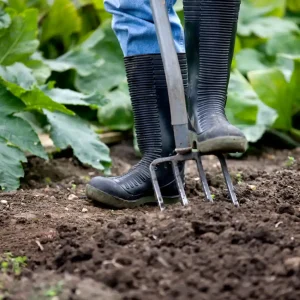 Gemüsebeet mit Gartengabel umgraben Anleitung