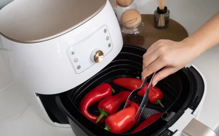 geröstete paprikaschoten im airfryer