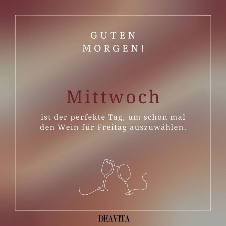 Heute ist der perfekte Tag, um den Wein für Freitag auszusuchen