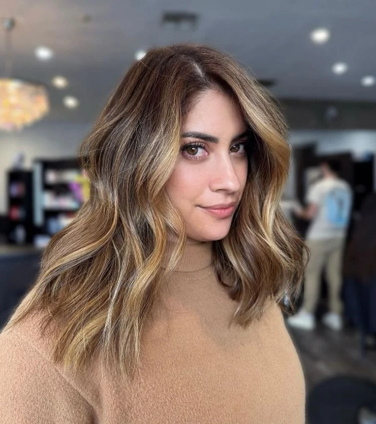 karamellblonde balayage