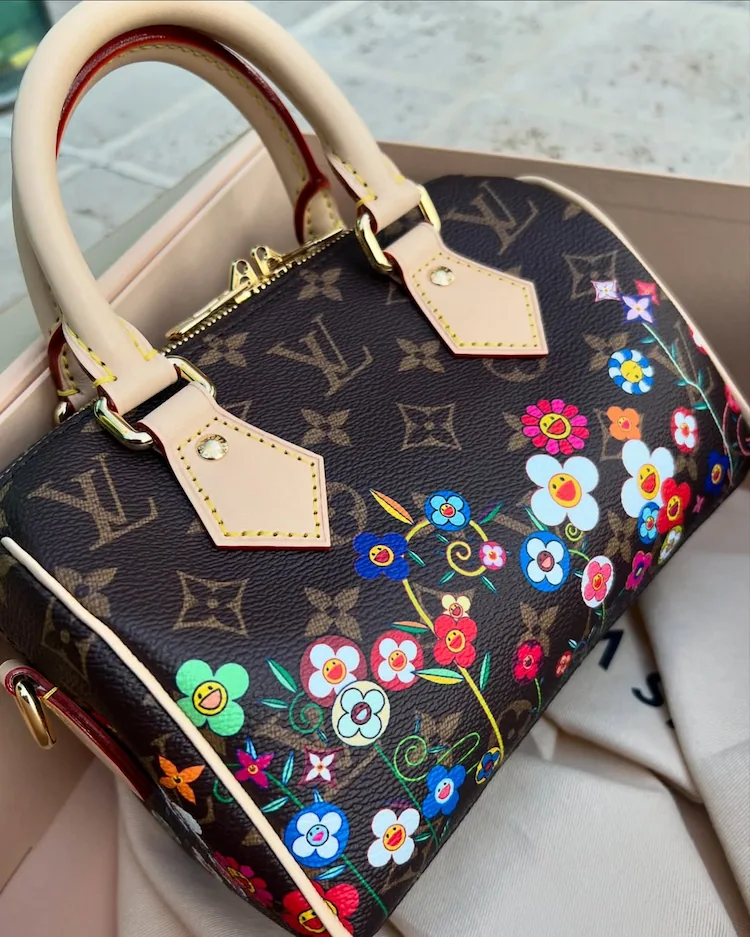 lv tasche mit blumenmuster