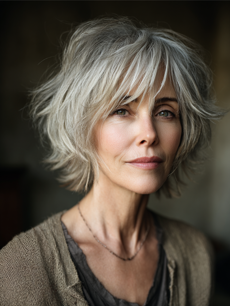 short shag mixie cut ab 50