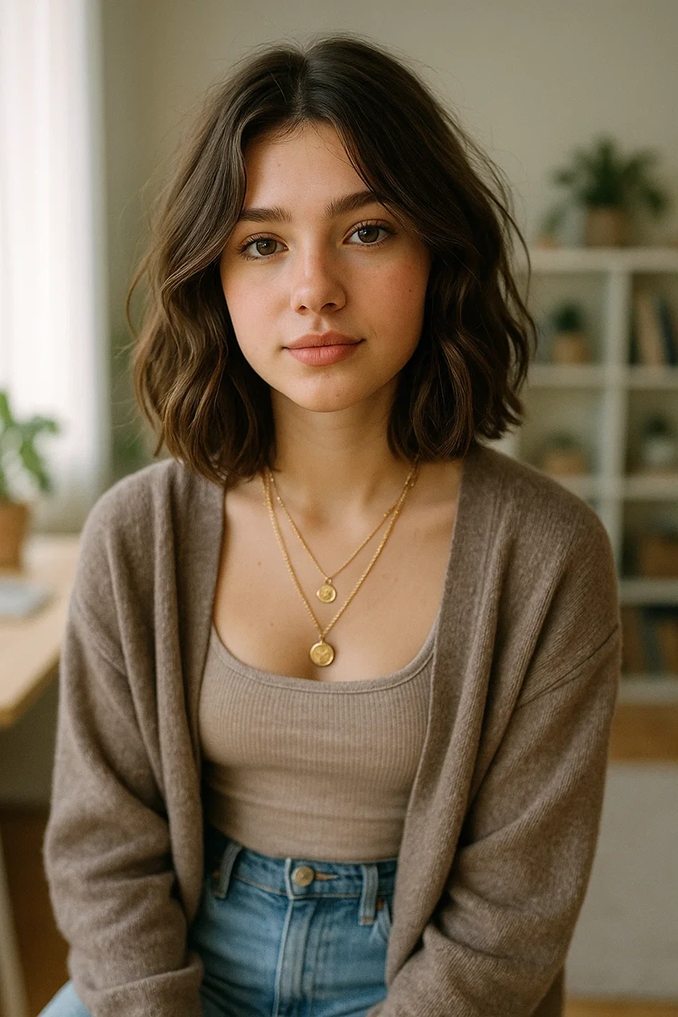 socken locken mittellange haare mit mittelscheitel