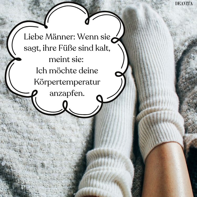 spruch kalte füße lustig zum teilen whatsapp
