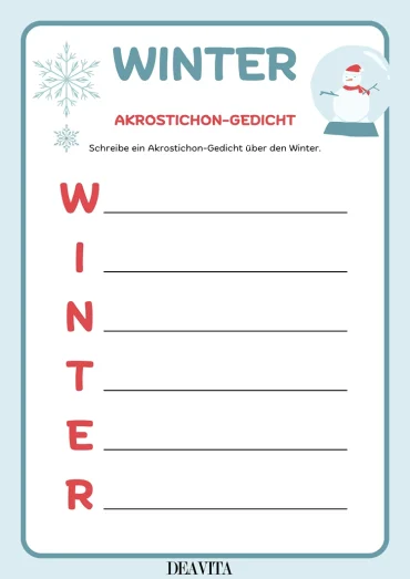 wintergedicht schreiben