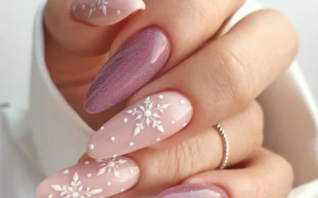 winternägel in rosa elegante maniküre für jeden anlass