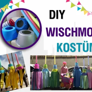 wischmop kostüm fürs karneval basteln