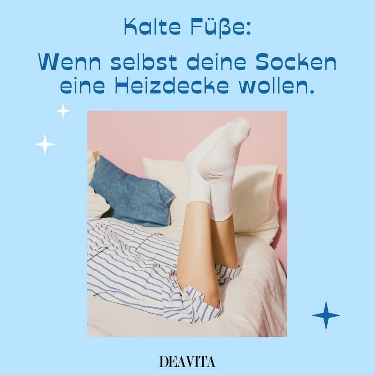 Witzige Sprüche über kalte Füße - Wenn selbst die Socken eine Heizdecke wollen