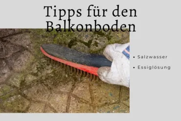 Balkonboden reinigen welche Mittel gegen Moos