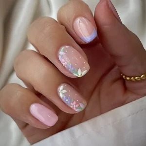 blümchen nude rosa und pastelllila