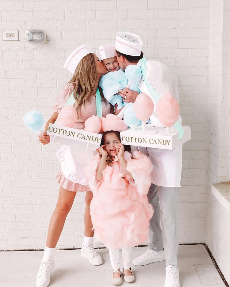 diy zuckerwatte kostüme für familie