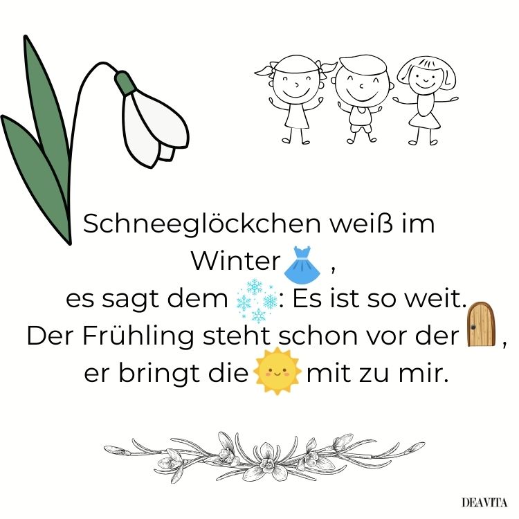 gedicht schneeglöckchen für kinder