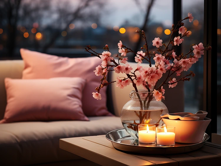 Kerzen sind auch für die Übergangsdeko an dunklen Wintertagen geeignet