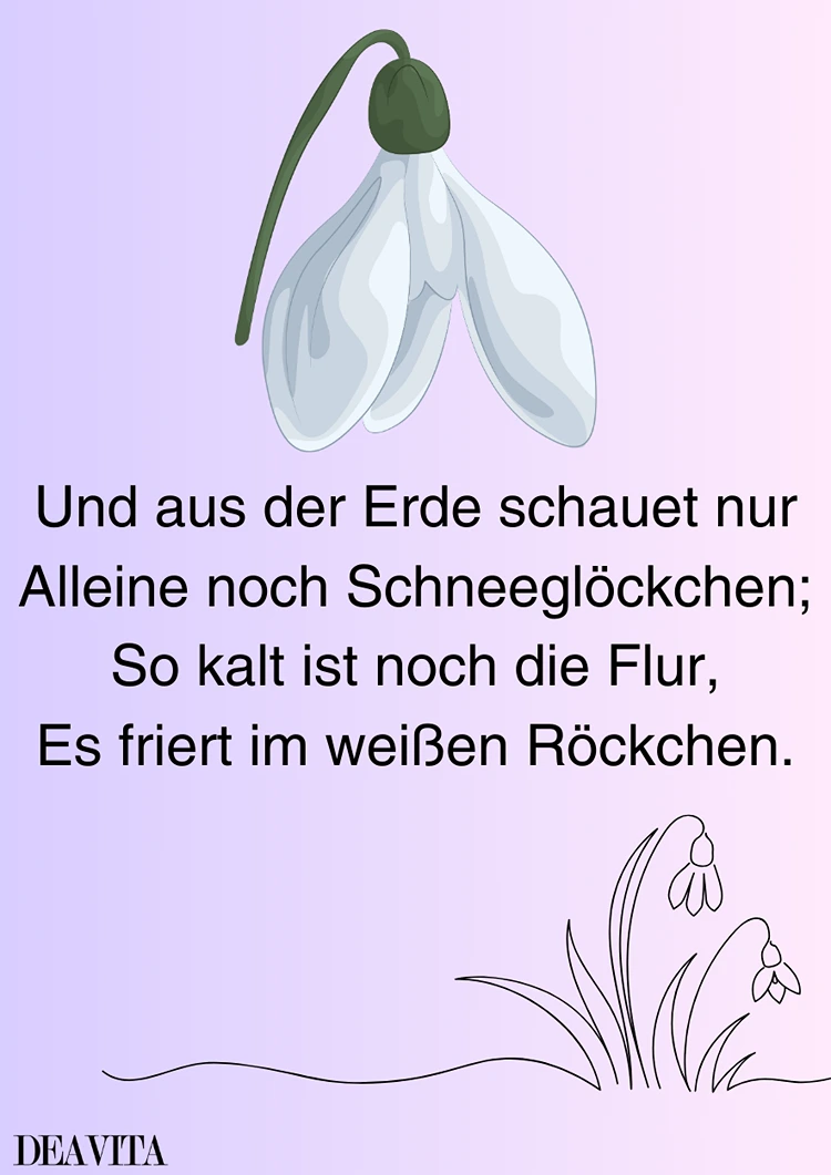 schneeglöckchen gedicht kurz für kinder