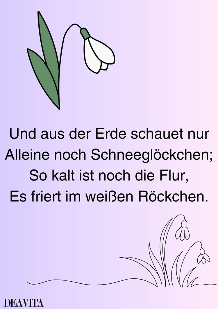 schneeglöckchen gedicht kurz für kinder